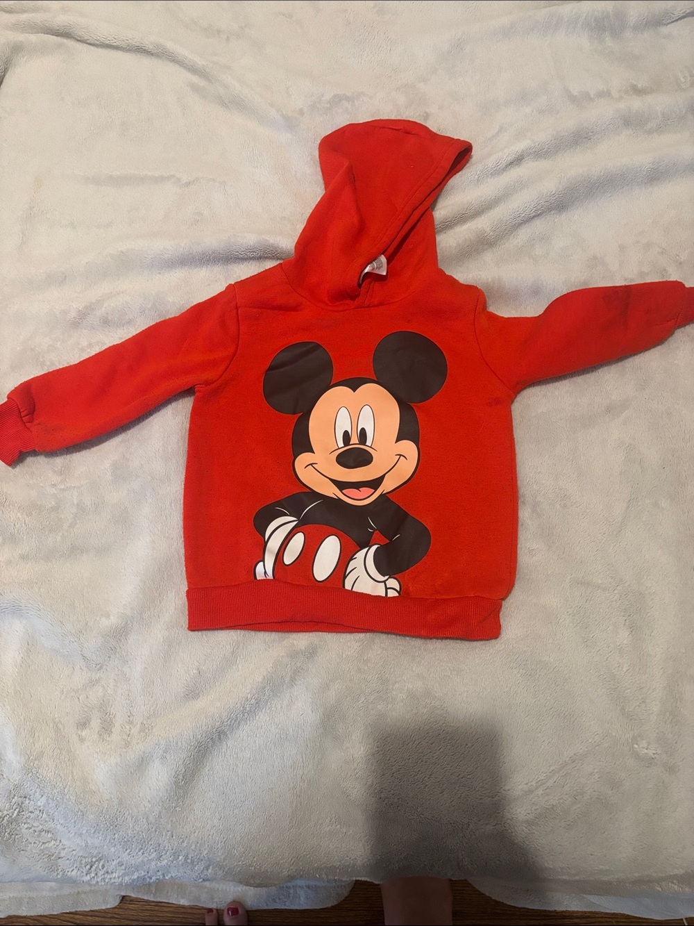 Kids Red Mickey Mouse Hoodie Sweatshirt